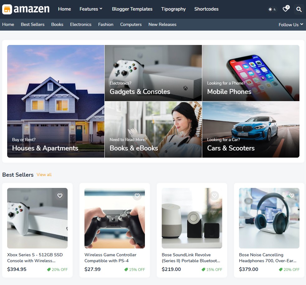 Amazen Blogger Template