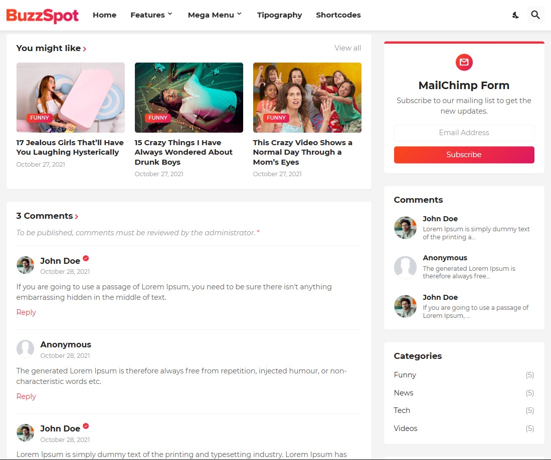 BuzzSpot Blogger Template 1
