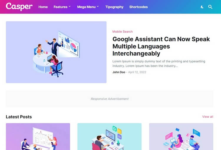 Casper-Blogger-Template
