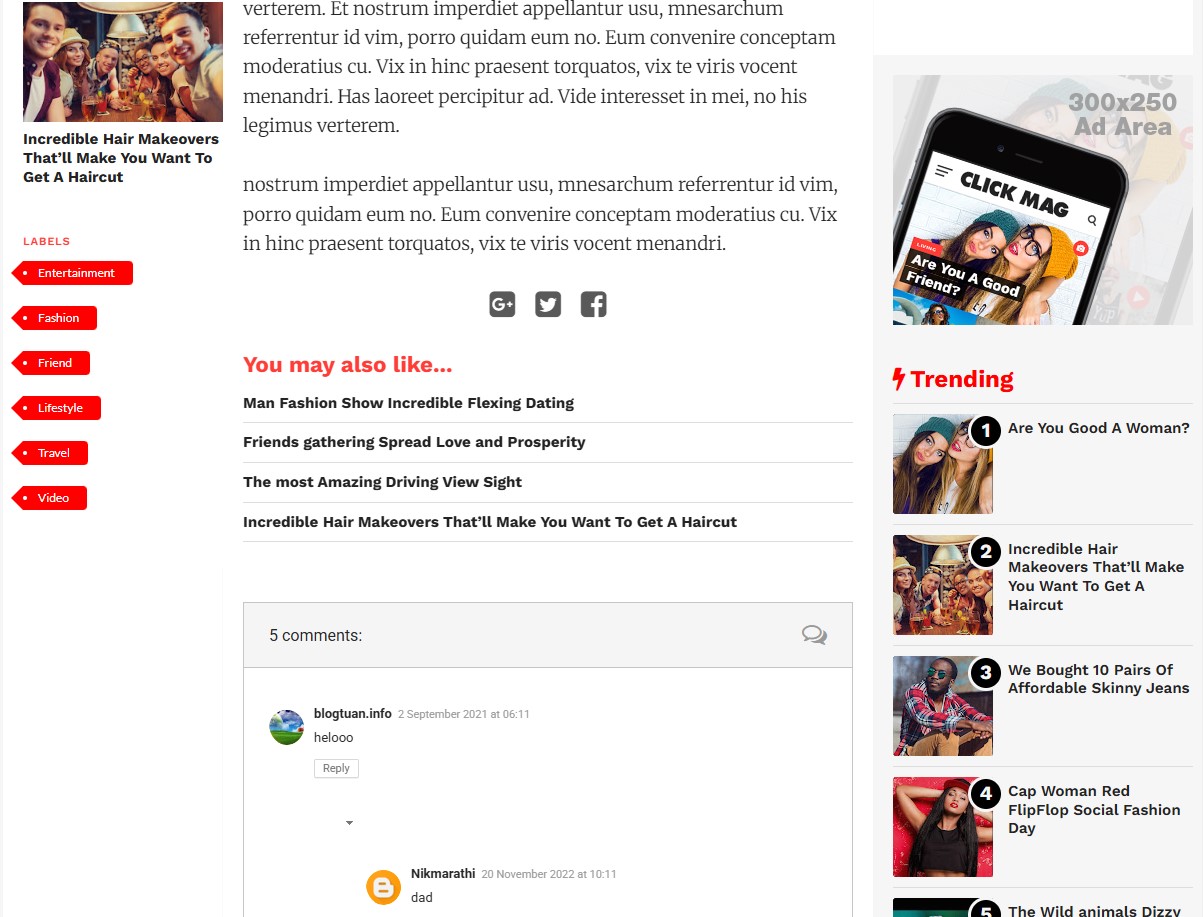 ClickMag Blogger Template 5