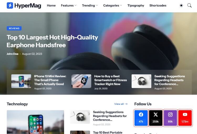 HyperMag-Blogger-Template