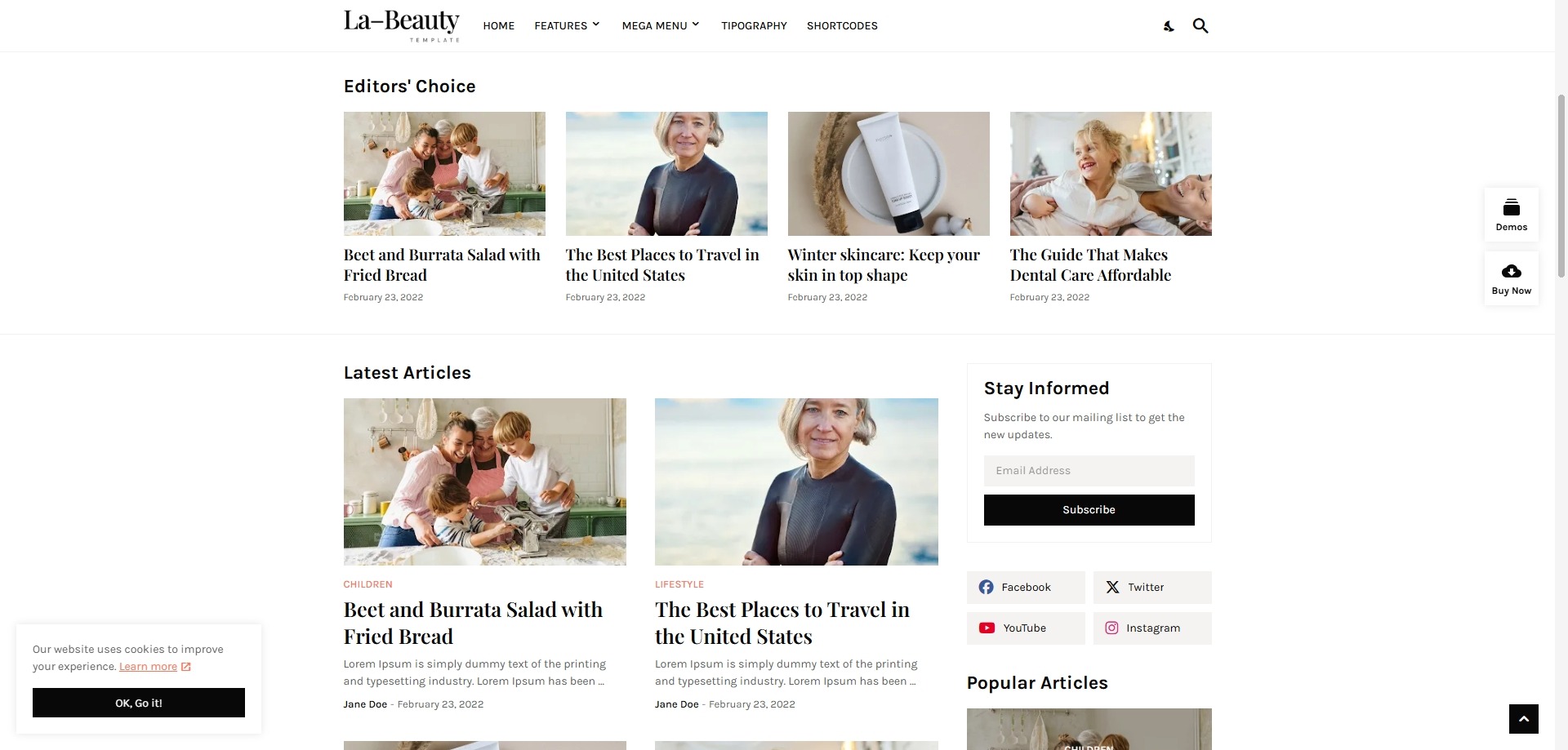 La-Beauty Blogger Template 2