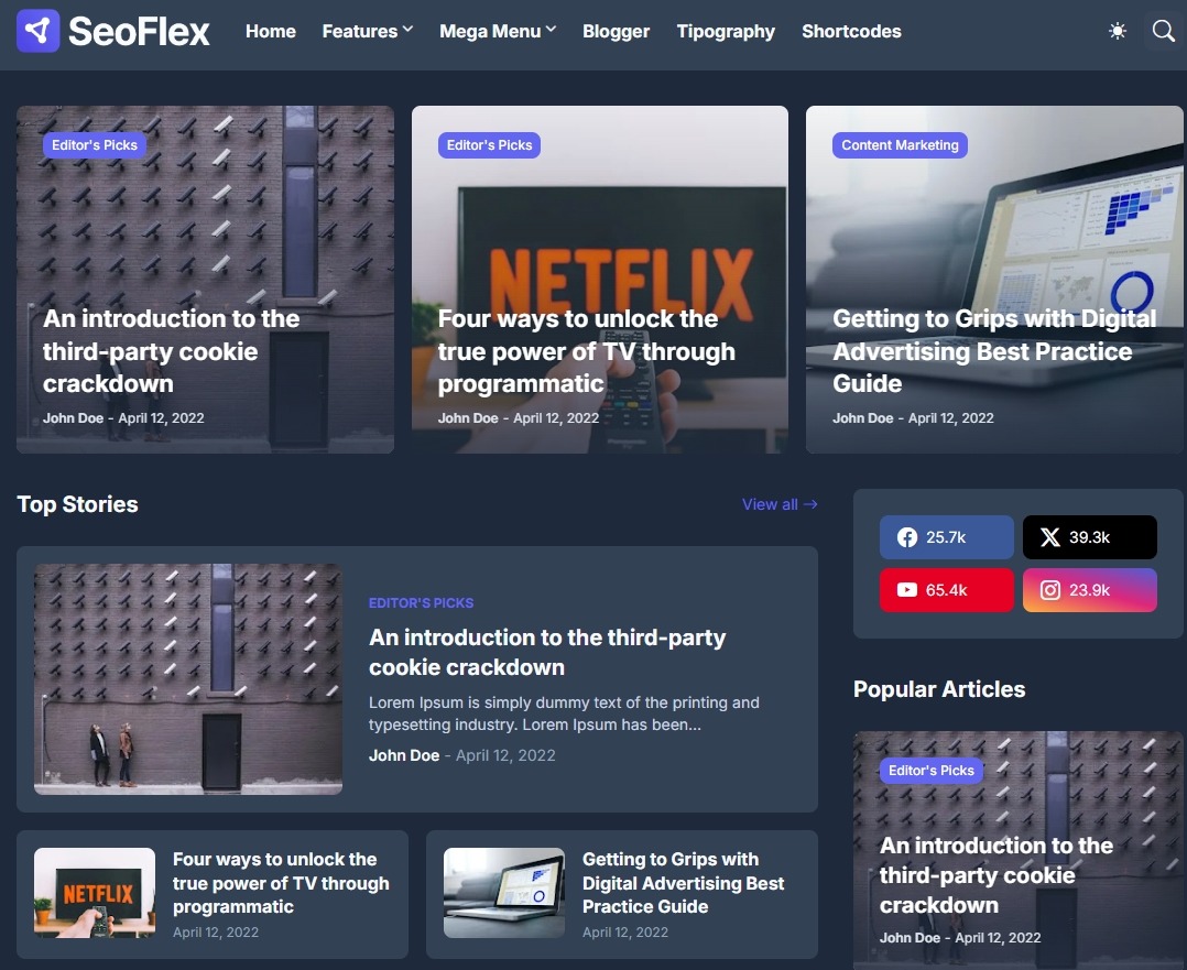 SeoFlex Blogger Template 2