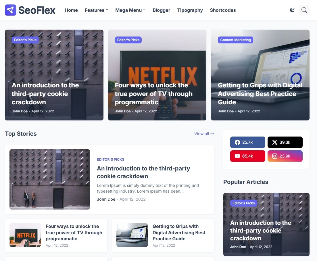 SeoFlex Blogger Template