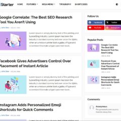 Starter Blogger Template - Chuẩn SEO, Tốc Độ Cao Dành Cho Website Công Nghệ, Tin Tức Và Blog Cá Nhân