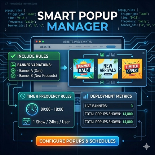 popup hiển thị banner theo thời gian