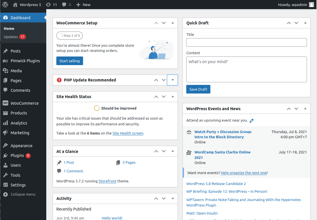 Wordpress_5.7_Dashboard